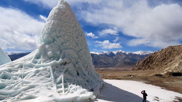 Konstgjorda glaciärer minskar vattenbrist i Indien
