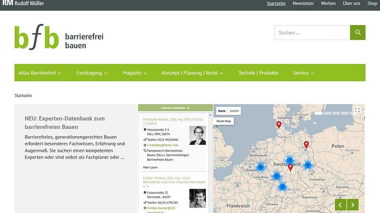 bfb Experten-Datenbank zum barrierefreien Bauen bringt Architekten, Fachplaner, Sachverständige und Bauherren zusammen