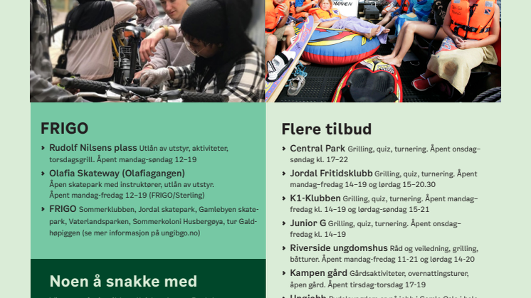 Sommerferien i Bydel Gamle Oslo - plakat pdf