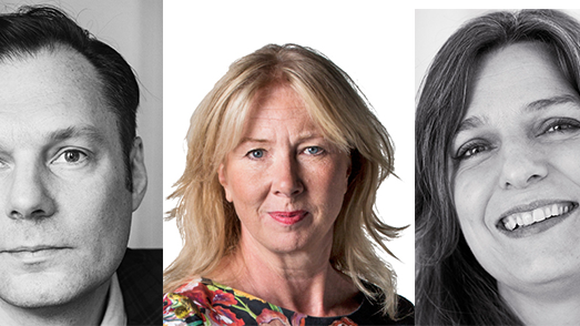 Håkan Bravinger, Åsa Beckman och Ingeri Engelstad, (foto: Finn Ståle Forsberg, DN , Nadja Hallström)