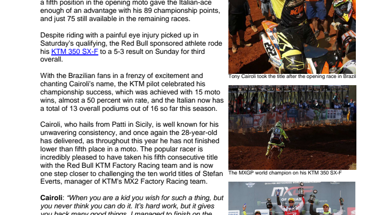TIXIER (MX2) & PHILLIPS (E3) 2014 FIM WORLD CHAMPIONS!