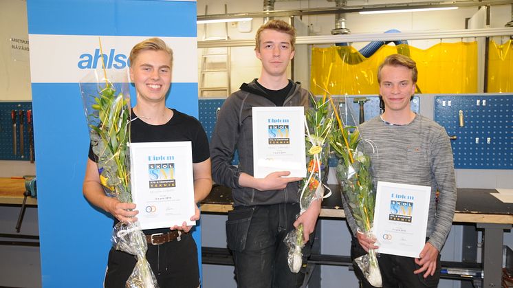 Från vänster: Melvin Segemo, Hannes Johansson och Petter Gustavsson 