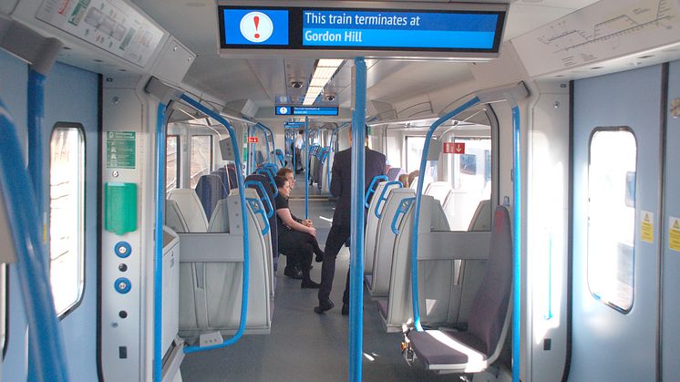 On board the first Class 717 in passenger service