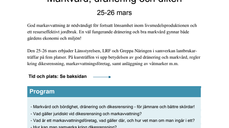 Lantbrukarträffar program