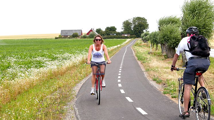 Cykelväg utmed busslinje 122 i Kävlinge kommun