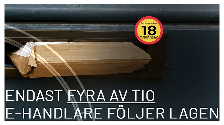 Endast fyra av tio e-handlare följer lagen om ålderskontroll vid hemleverans