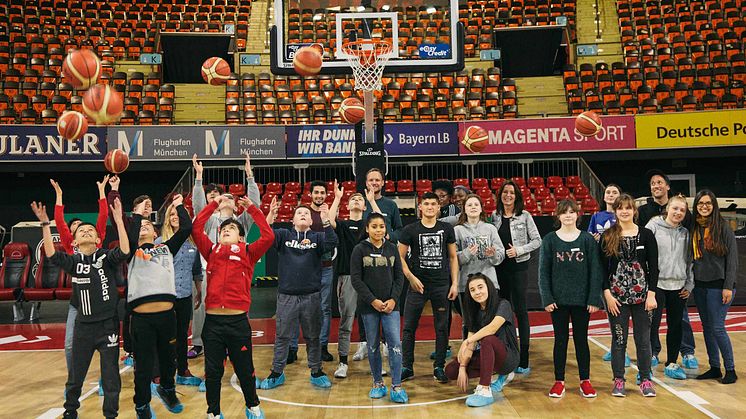 Kinder aus dem Programm von DEIN MÜNCHEN bei FC Bayern Basketball
