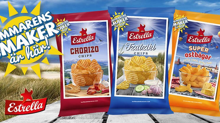 Estrellas Sommarsnacks på tillfälligt besök. Lanseras vecka 20.