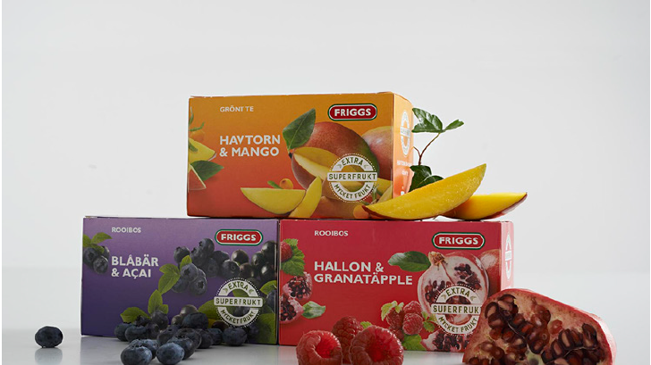 Friggs nya hälsoteer laddade med superfrukt