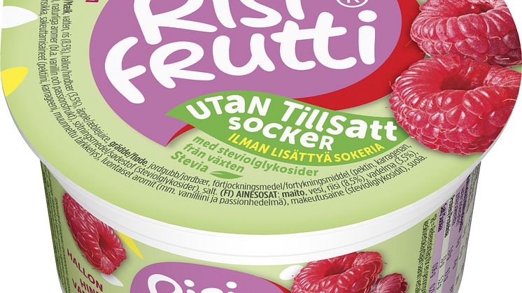 Risifrutti utan tillsatt socker i smaken hallon