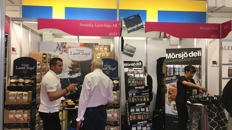 Foto från svenska paviljongen på Speciality & Fine Food Fair 2016.