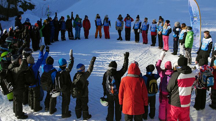 Alla på snö Hammarbybacken (2)