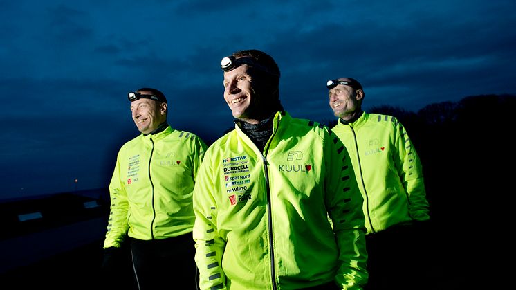De tre velgørenhedsløbere fra løbeklubben KUUL