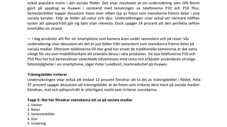 Sociala medier redo för semestertider
