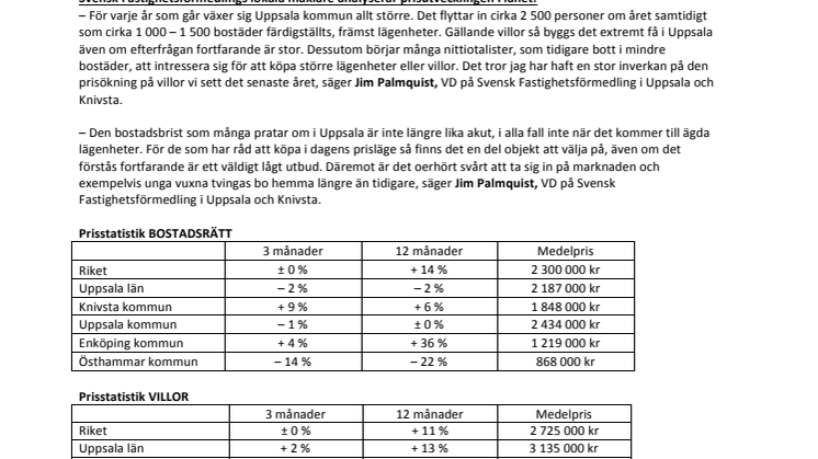 Mäklare i Uppsala: ”Nittiotalisterna får villapriserna att stiga”
