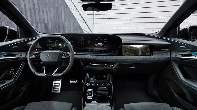 Audi Q6 e-tron (interiør med skærmeksempel)