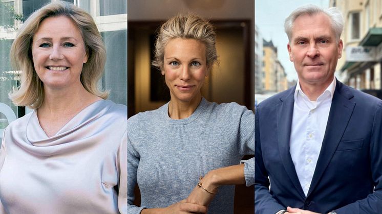 På bilden från vänster: Anna-Lena Wretman från Fundler, Anna Felländer från anch.ai och Fred Alpsten från Zimply deltar som specialister i ett webbinarium om AI's transformation av ekonomiarbetet 10 november