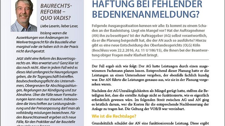 BAULEITUNG KOMPAKT – der neue Infodienst für Bauleiter