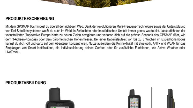 Datenblatt GPSMAP 66sr