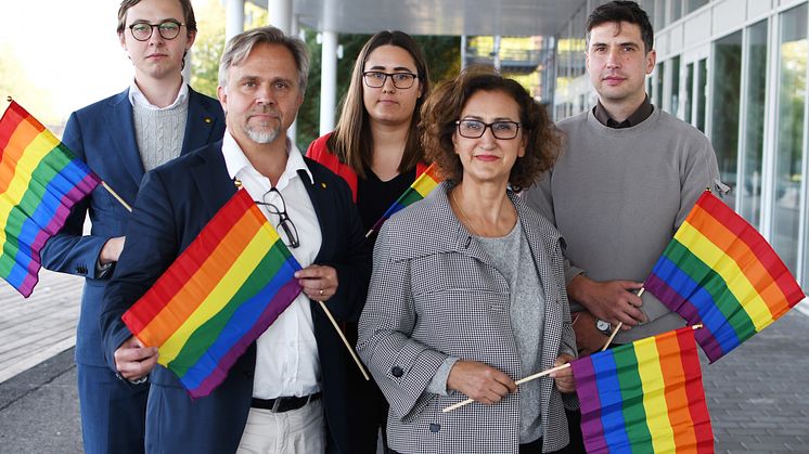 Mångfaldsforum: Alexander Torin, Emma Andersson, Heiko Bubholz, Niklas Wikström (ordförande) och Parvane Assadbegli