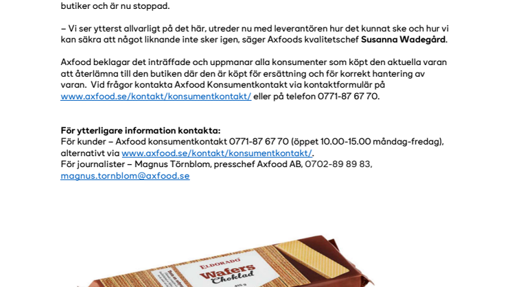 Axfood återkallar Eldorado Wafers Choklad 415g .pdf