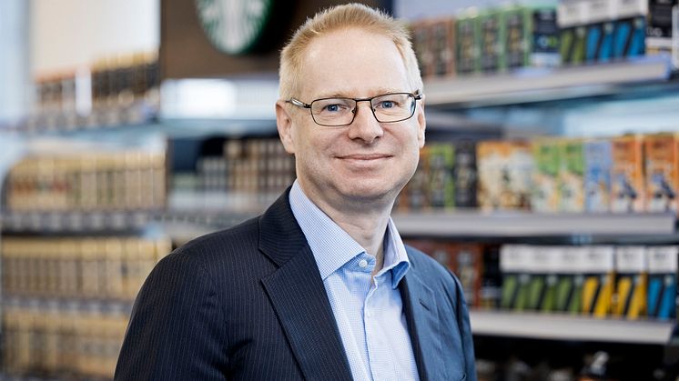 "Nestlé har oprettet et emballage-forskningscenter, og vi har afsat 14 milliarder kr. til at skabe et marked for genbrugsplast," siger Martin Broberg, Nestlé Danmarks kommunikationschef. (Foto: Søren Svendsen)