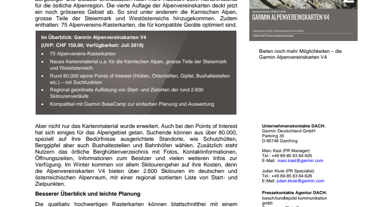 Von Bergsteigern für Bergsteiger: Garmin Alpenvereinskarten V4
