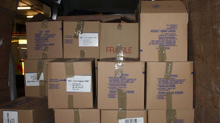Op Incuse Boxes of Turner tobacco seized by HMRC in van