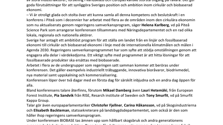 Konferens i centrum av skogens värdekedja ska lyfta Sveriges position inom cirkulär ekonomi