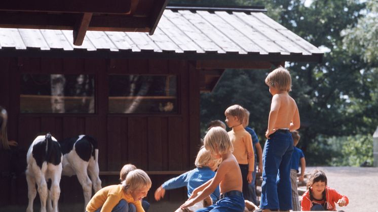 Barn i Slottsskogen 1973