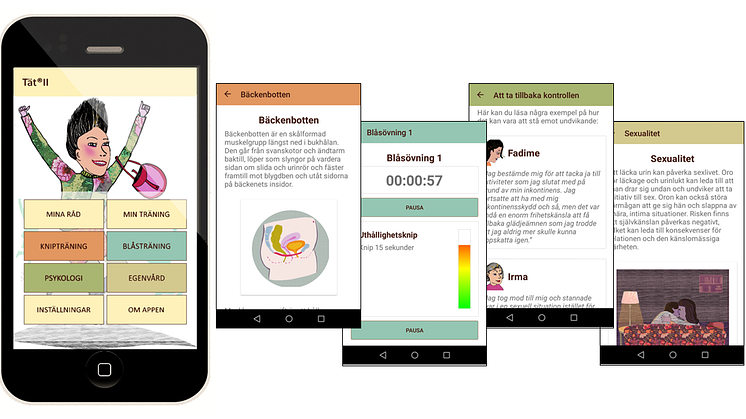 Tät II-app med undersidor