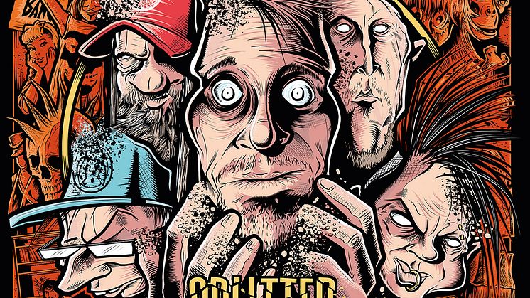 Mimikry. "Splitter" (albumomslag) - release 2 april 2021. Illustration: Christian Wallin.
