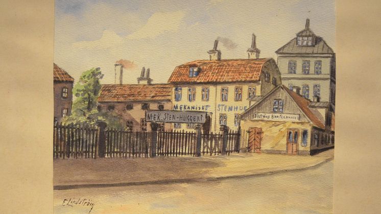 Stureplan förr. I utställningen "En svunnen stad. Konstnären Frans Lindström (1874-1954)" på Skånelaholms slott visas akvareller från olika Stockholmsmiljöer. 