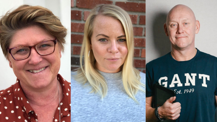 Ulrika Jonson, Ellinor Hallerström och Fredrik Söderlund.