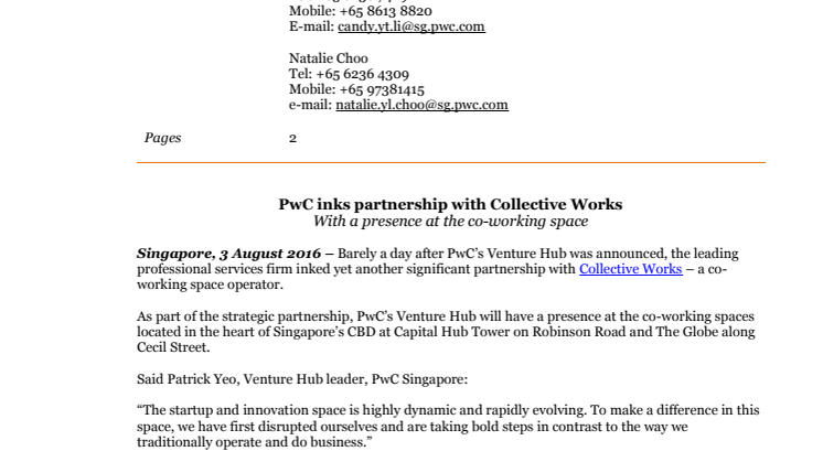 PwC inks partnership with Collective Works