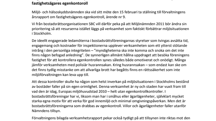 Påtvingade miljökontroller i bostadslägenheter