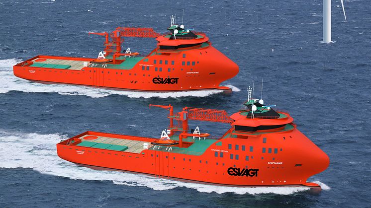 The purpose-built SOVs will be equipped with Walk-to-work gangways that can be used to transfer technicians to the platforms 22 metres above the surface of the sea. The gangway is stabilized so that it can land people in waves even 2.5-metre high.