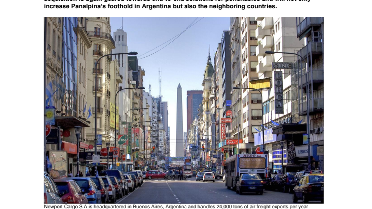 Panalpina’s expansion of the Perishables Network continues in Argentina