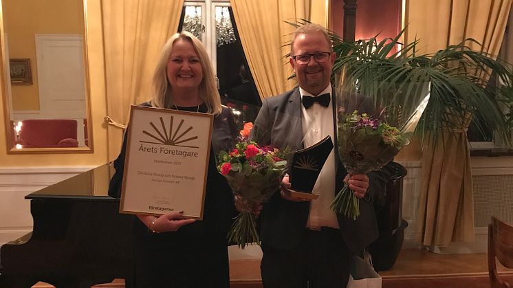Christina och Roland Skoog vid Residenset i Luleå