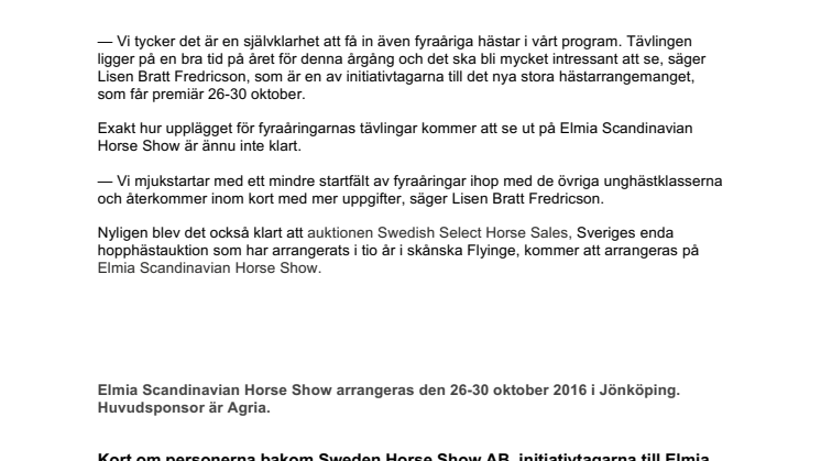 Tävlingsklasser för fyraåringar i Jönköping