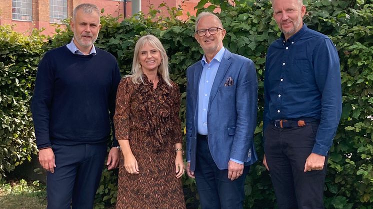  Förvärvet stärker positionen i södra Sverige och breddar även kunderbjudandet. Fredrik, Petra, Stefan och Sven är nöjda med utvecklingen.