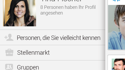 Screenshot LinkedIn Android Nav