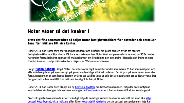 Notar växer så det knakar! 