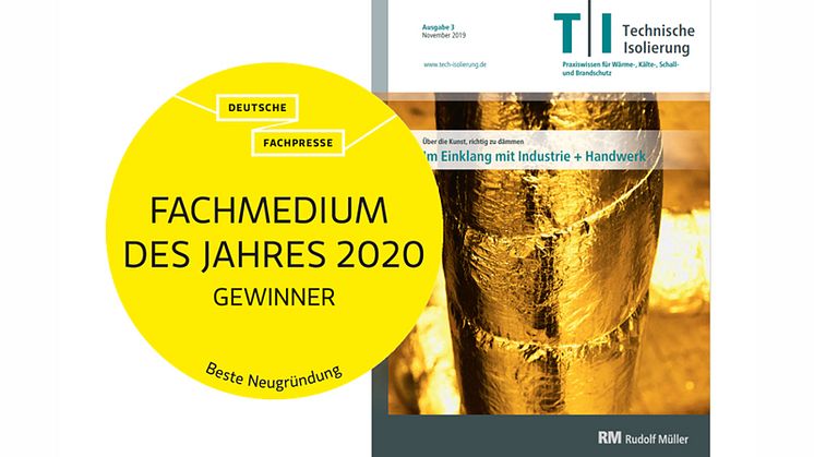 Fachmedium des Jahres 2020 – Medienaward für „Beste Neugründung“ geht an TI Technische Isolierung