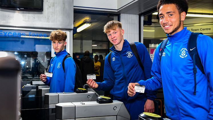 Luton Town FC academy players score free rail passes