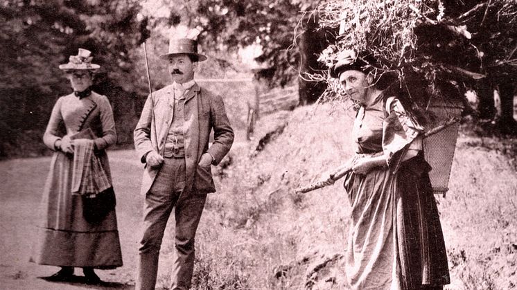Holzsammlerin im Lauchagrund, Friedrichsroda 1891 - Foto: Junghanss und Koritzer