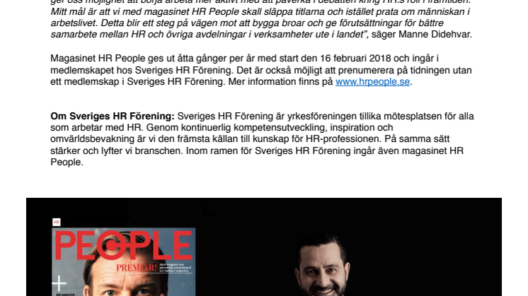 Nytt magasin för HR-Sverige lanseras - exklusiv intervju med Michael Wolf i premiärnumret!
