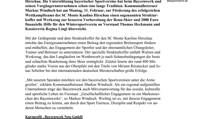 Schnellere Ski für Langläufer des SC Monte Kaolino Hirschau