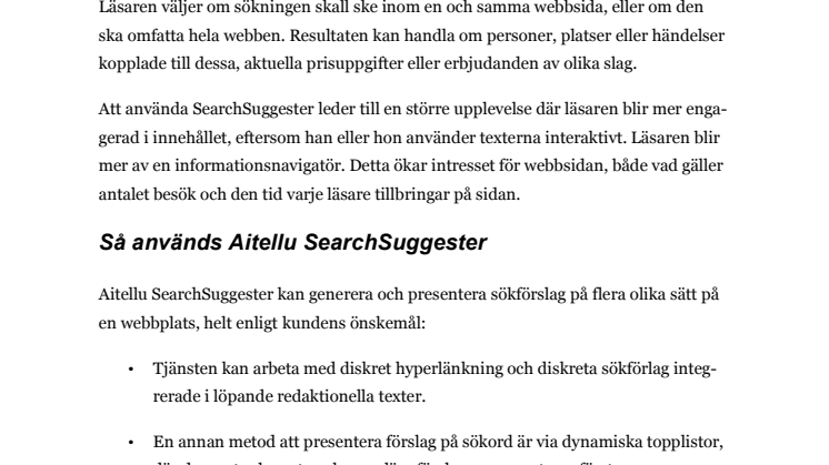 Aitellu SearchSuggester produktbeskrivning pdf