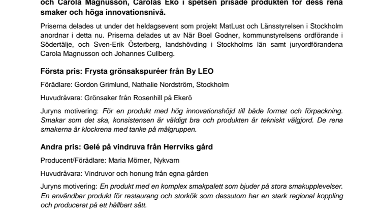 By Leo vinnare i Matverk Stockholm!